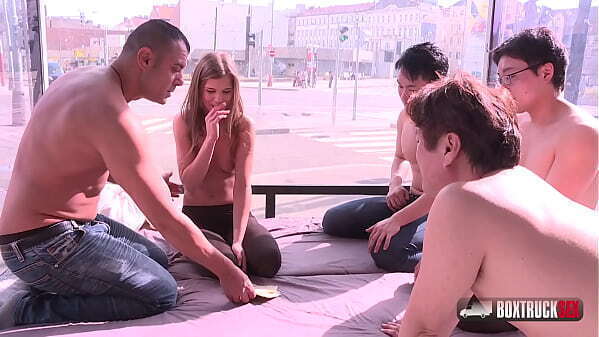 Beautiful Sarah gets shot public