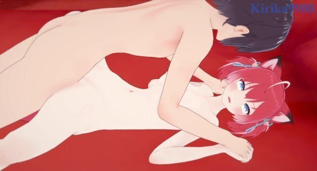 Akami Karubi have intense bedroom. VTuber Hentai