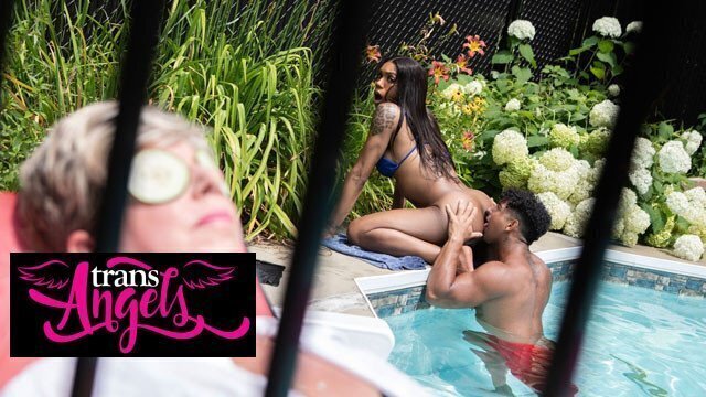 TRANS ANGELS Stud Kenzo Alvarez Gives Leilani Hard Pounding She's Been Craving