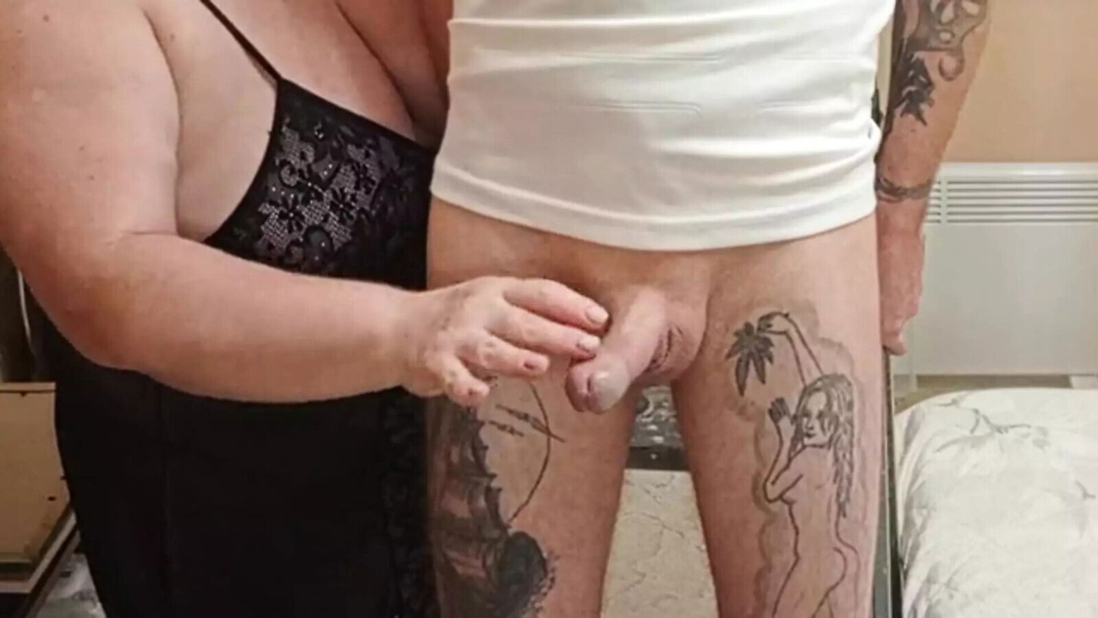 bitch lifts dick with jerk after which fuck hard