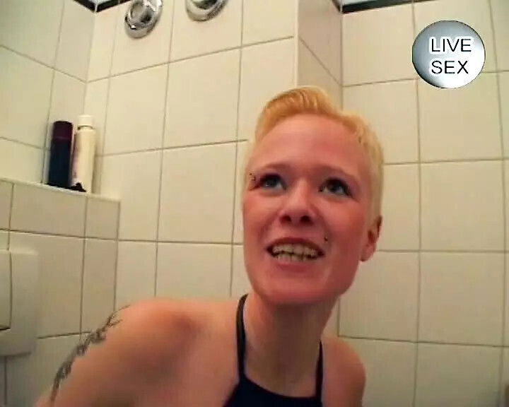 Short-haired German blonde fucked stuffed with jizz