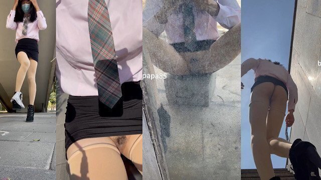 粉色衬衣高跟靴，打扮避怪异的露出