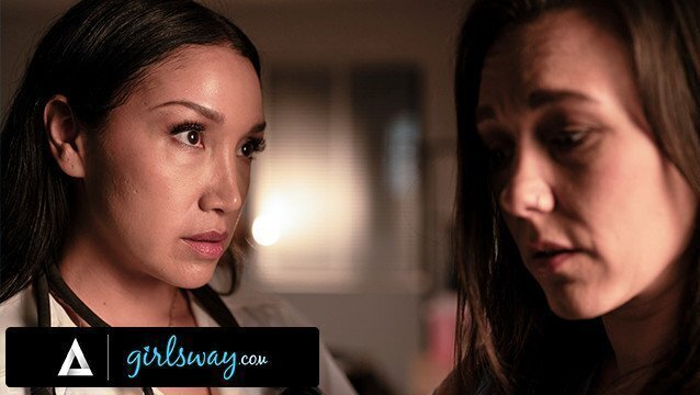 GIRLSWAY Doctor Vicki Chase KNOWS Keep Nurse Sinn Sage's Mouth Busy From Telling Secrets