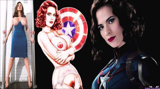 Female CAPTAIN AMERICA Ballbusting PUNCH Agent Carter (Hayley Atwell) Anime Ballbust BLACK WIDOW fight scenes