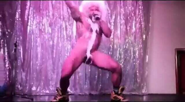 Muscular Bear Stripper with Huge