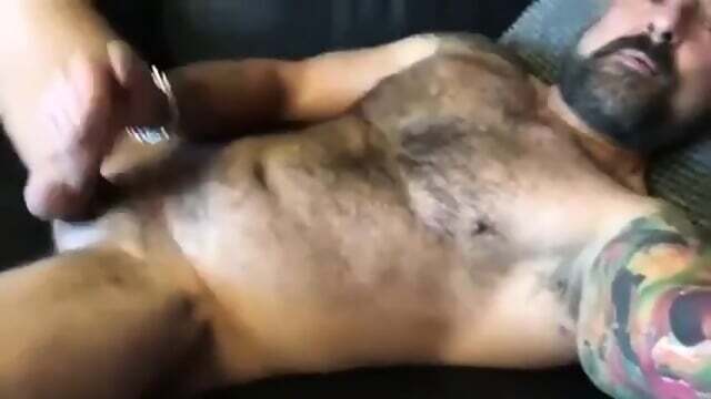 Hairy Muscle Jerks Cums