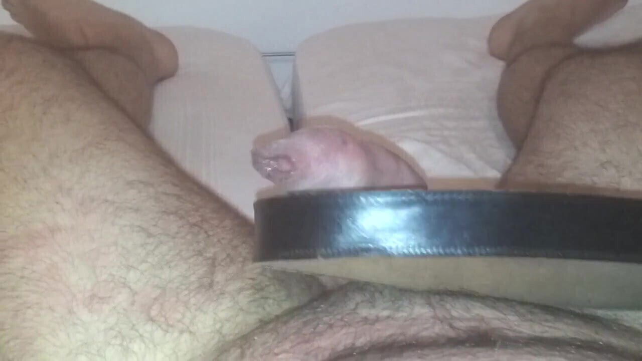 Strap strikes foot games with cumshot