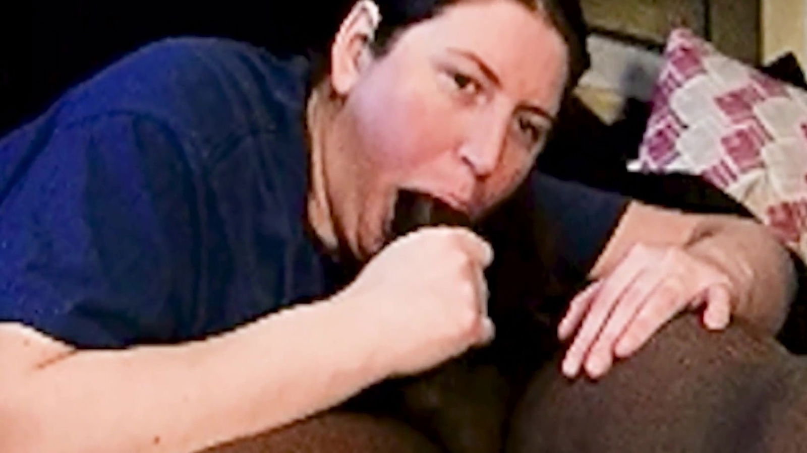 Succulent Samantha Swallowing Black Snow Bunny