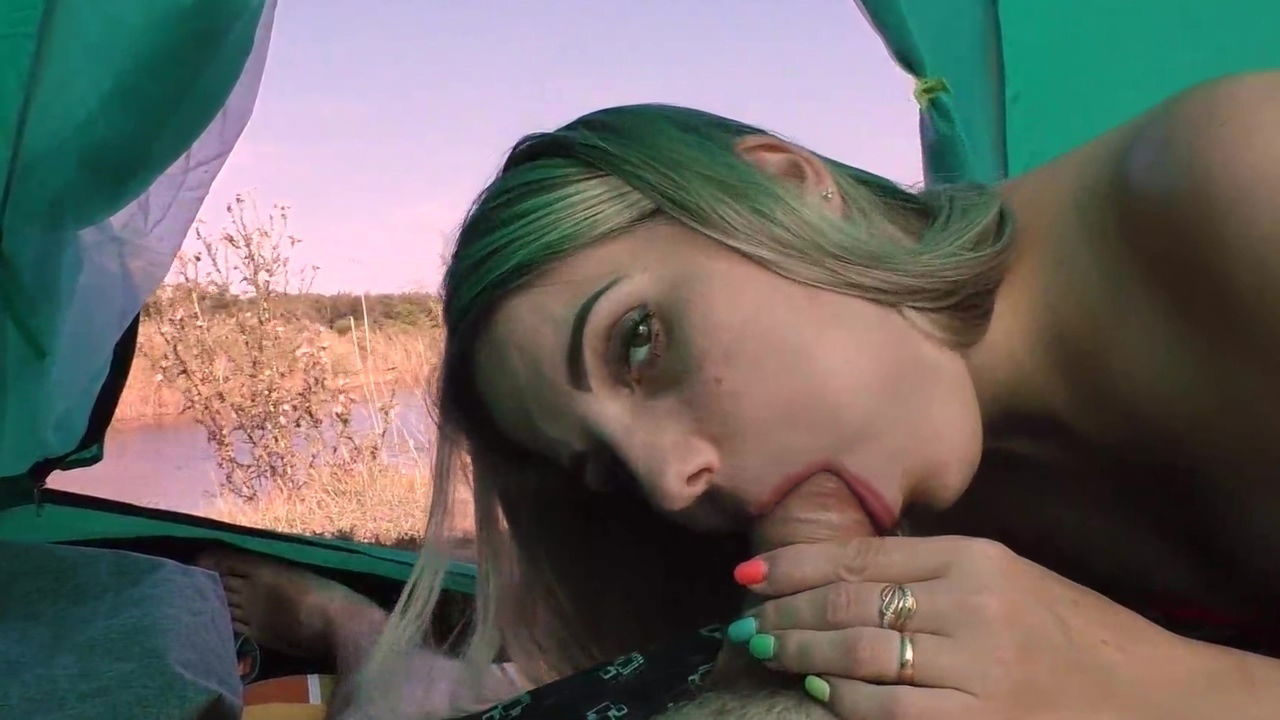 Risky Camping Blowjob Ends With Mouth Letty Black