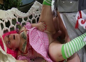 Fabulous pornstar Stella Marie incredible blowjob, tattoos scene