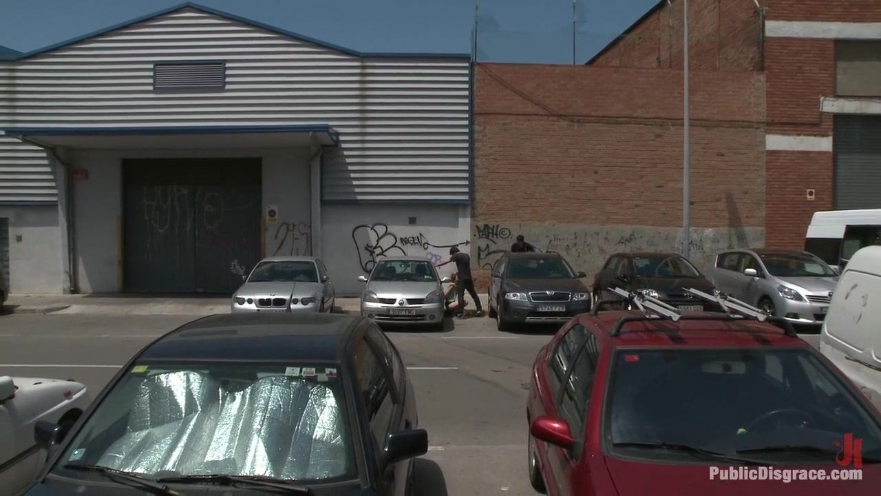 European Cutie Made Jack Stranger Walk Through Streets With Face