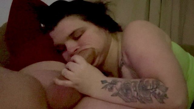 Milf deep throats couch