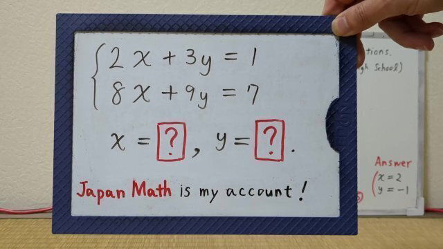 Simultaneous equations. Tokyo half[JapanMath](lesbian)