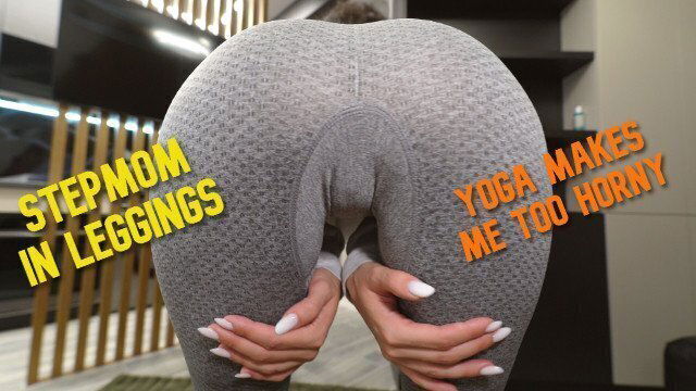 Stepmom leggings very horny doing yoga