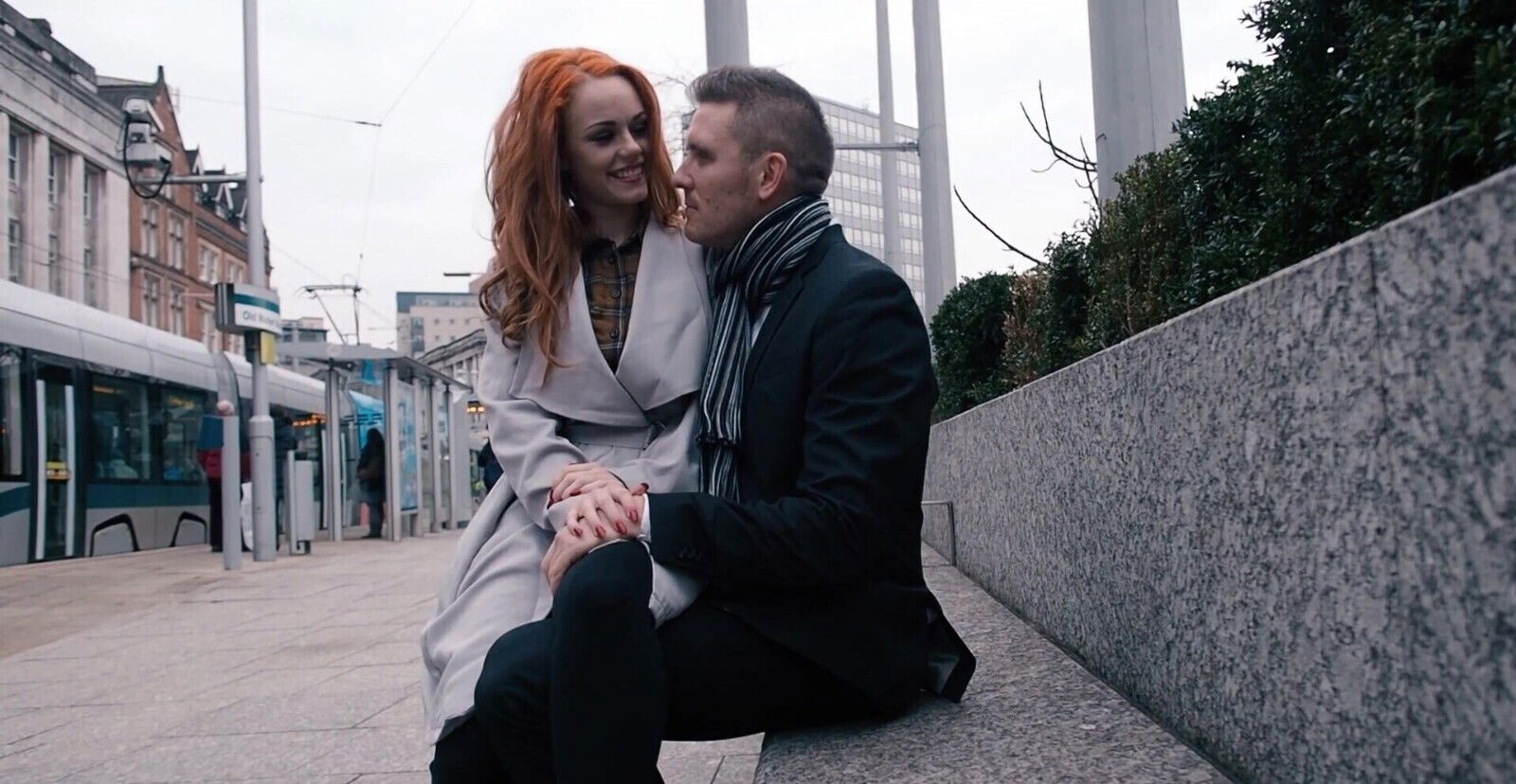 Redhead darling wearing lingerie sucking dick Ella Hughes