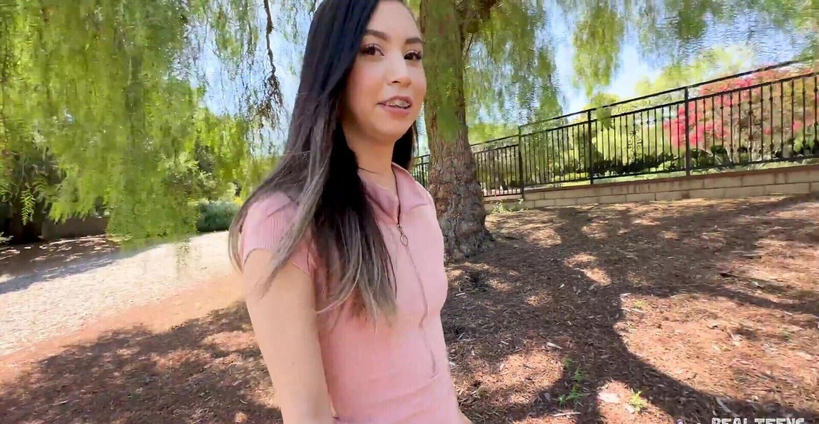 video Amber Angel with shaved cunt being slammed