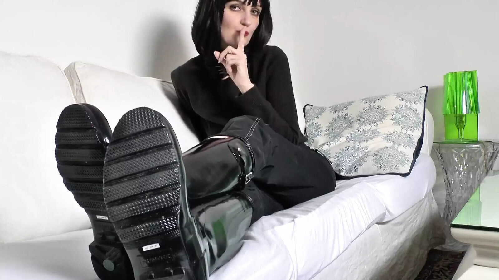 Lick Stepmother's Shiny Rubber Boots Rubber Boots Lady Victoria Valente