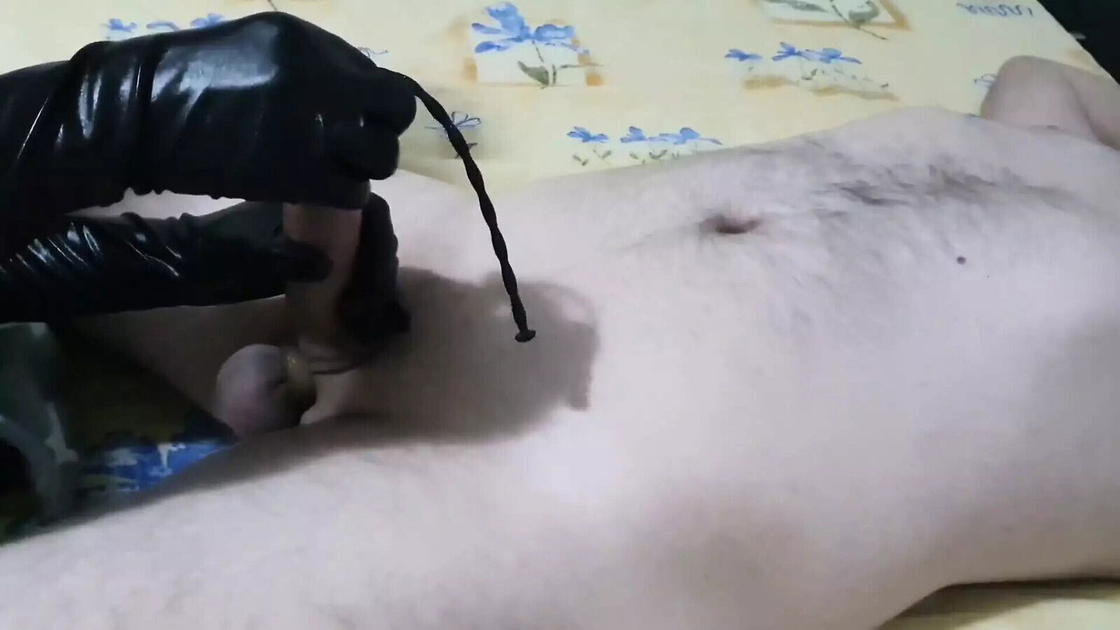 Femdom Urethral Sounding Slave with Huge Dilator, CBT, Latex Gloves Handjob, Ruined Orgasm