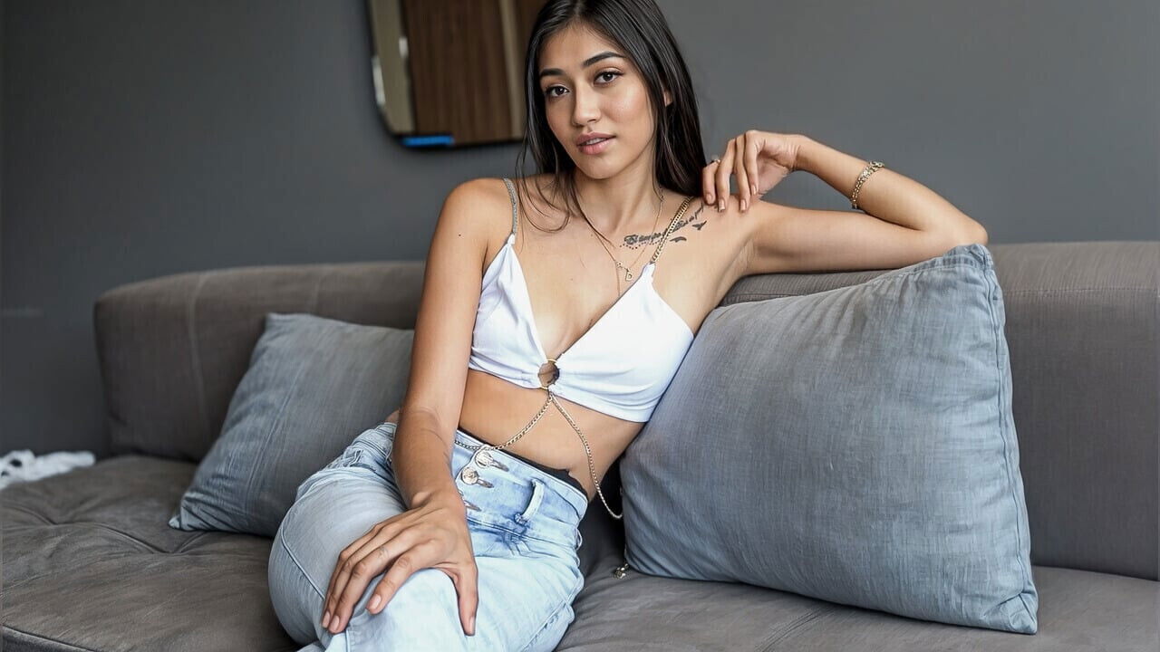 Skinny slut sexy lingerie sucks huge beefy before riding hard