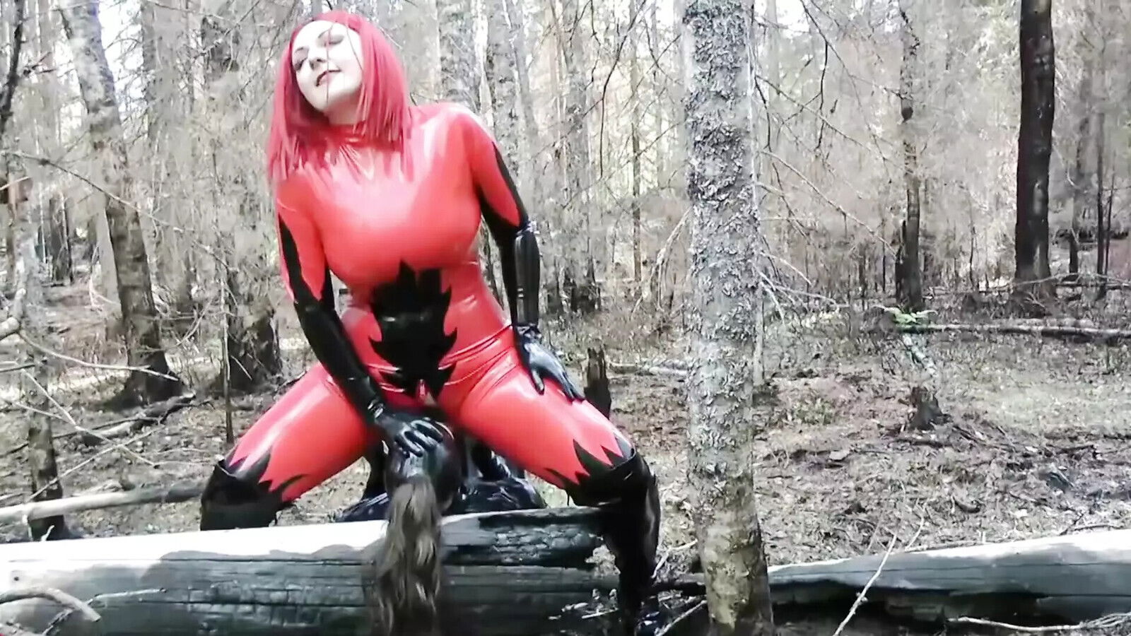 Femdom Latex Rubber Facesitting Humiliation. Grander.