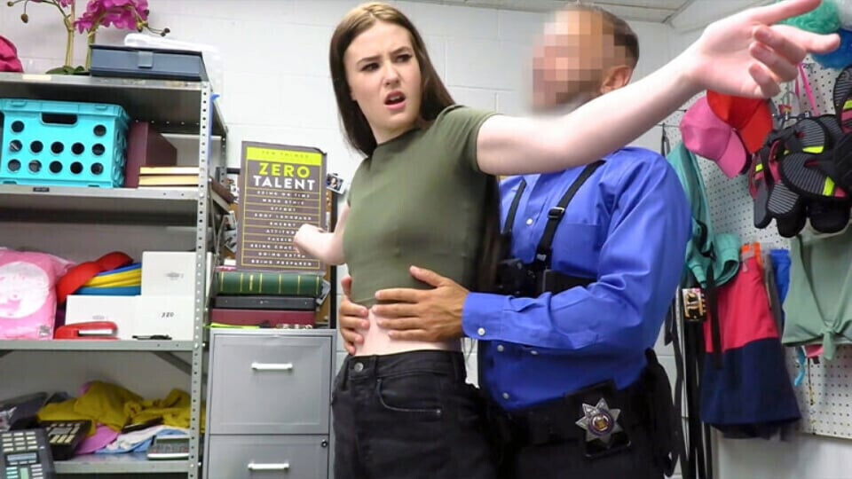 Shoplyfter Beautiful Athena Heart Obeys Every Order Security Guard Trouble
