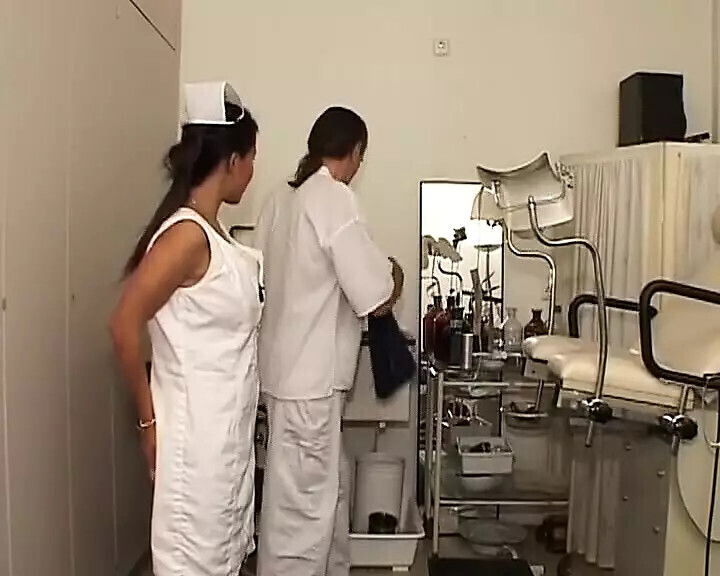 stunning German nurse fucks patient with doctor