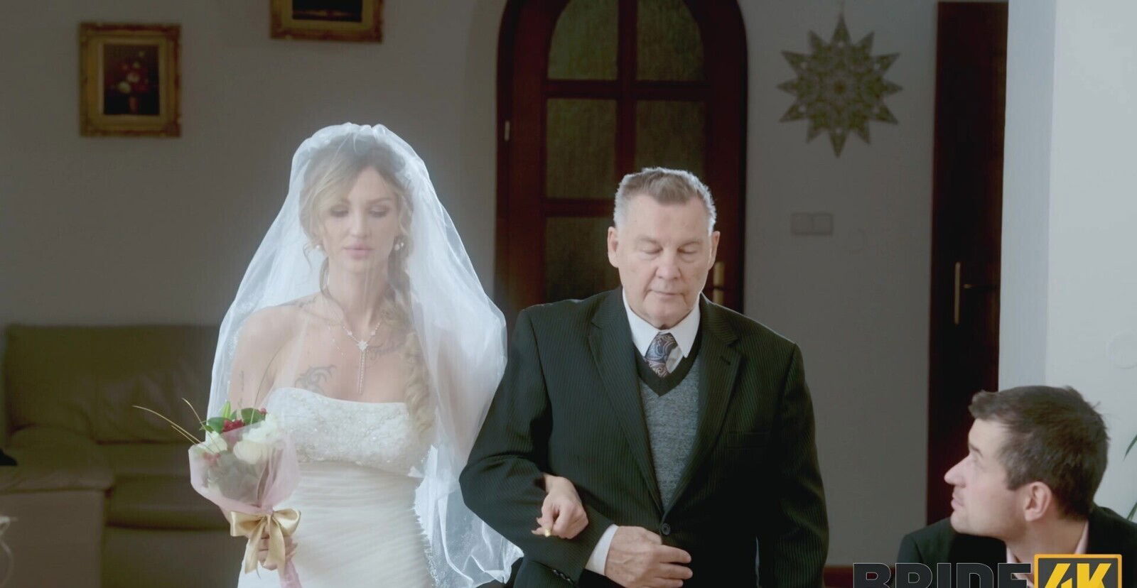 Newly wedded bride Olivia Sparkle gives head gets fucked