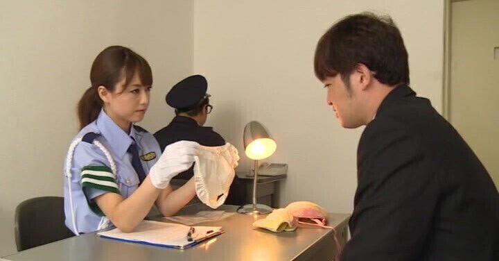 Foxy Japanese officer Akiho Yoshizawa takes panties