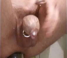 Male squirt from hard hammering into a gouged anal. Cumming without using my hands