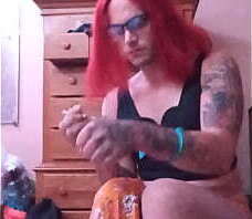 Sexy red head cross dresser