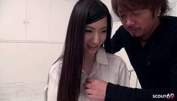 Slim Japanese Teen Yuki Fuwari with perfect Pick Talk First Time Creampie Casting Fuck