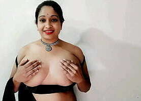 Sexy bhabhi fucked in hot Black saree, desi hindi audio