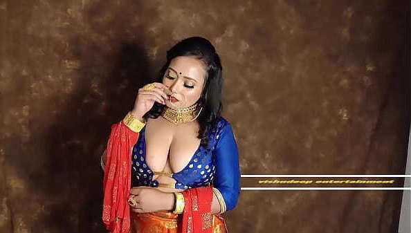 Indian model bold shoot diwali with open blouse