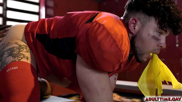 Football players Adrian Hart Joseph Castillan into heated inside locker room.