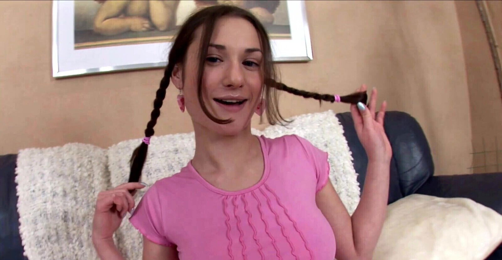 Closeup video horny Heather spreads legs fucked hard