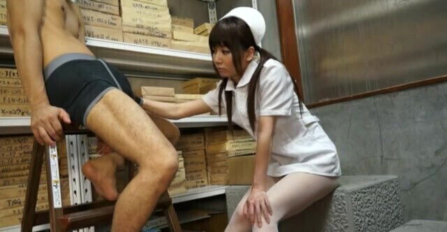 Yurika Miyaji having while giving coworker nice blowjob
