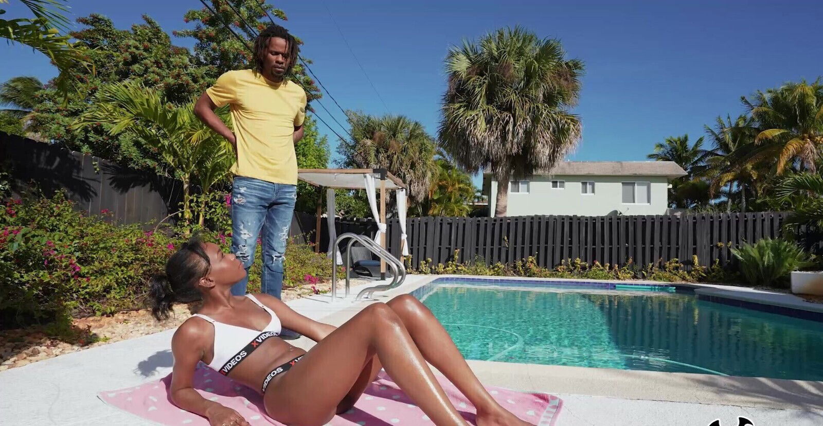 Rough outdoor fucking with naughty Mila Mars boyfriend