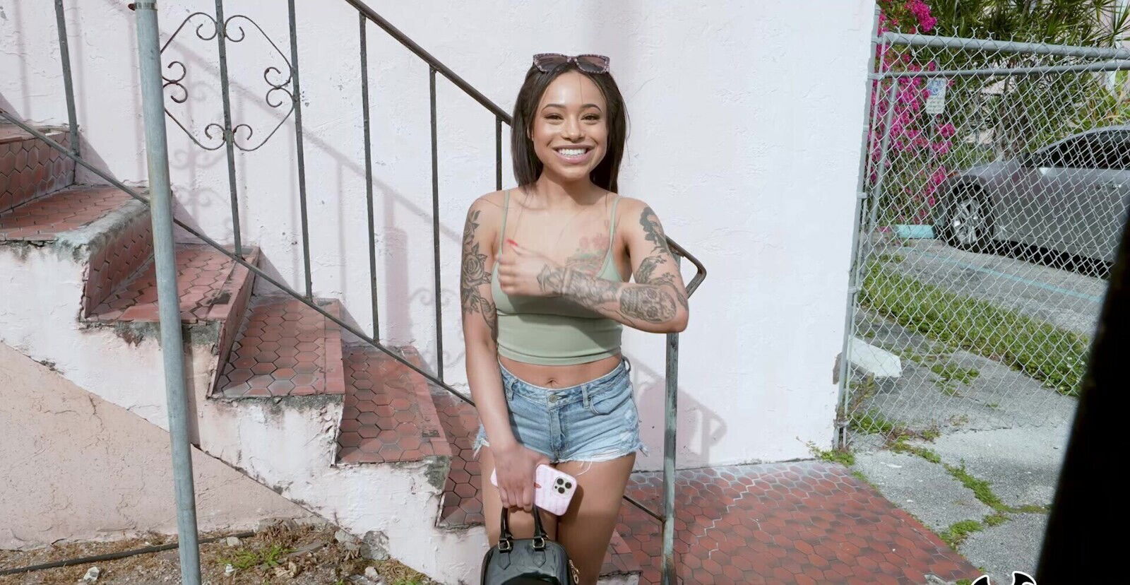 Camila Reyez moans while getting fucked hard doggy style