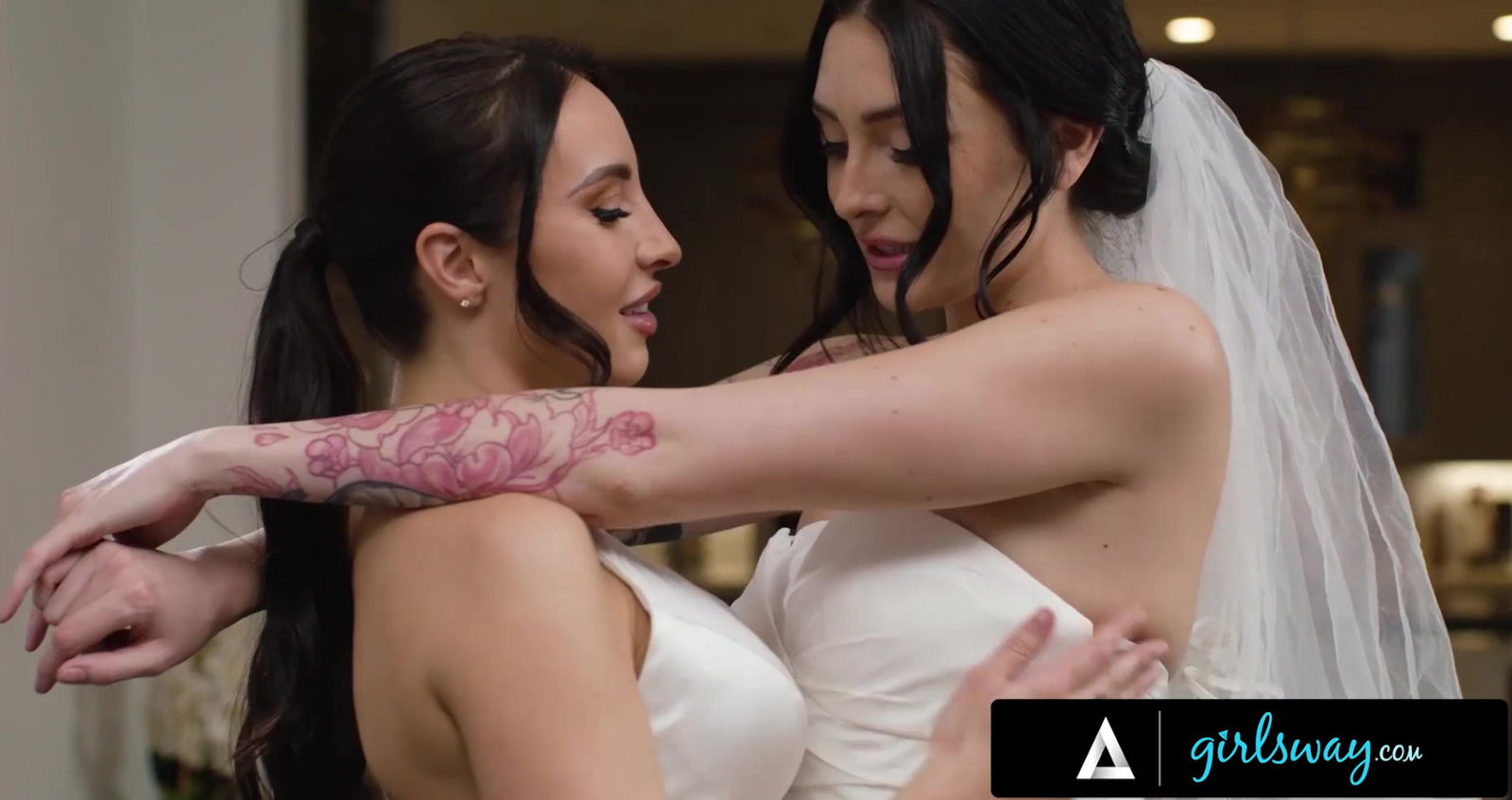 Charlotte Melissa Stratton celebrate their wedding with lesbian fuck