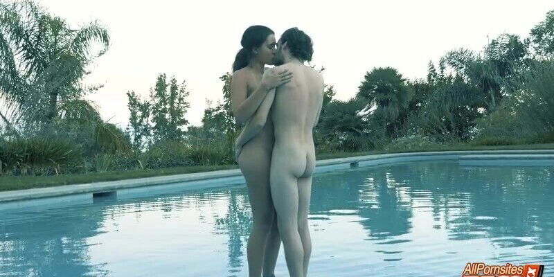 Outdoor dicking pool with ravishing Anastasia Black