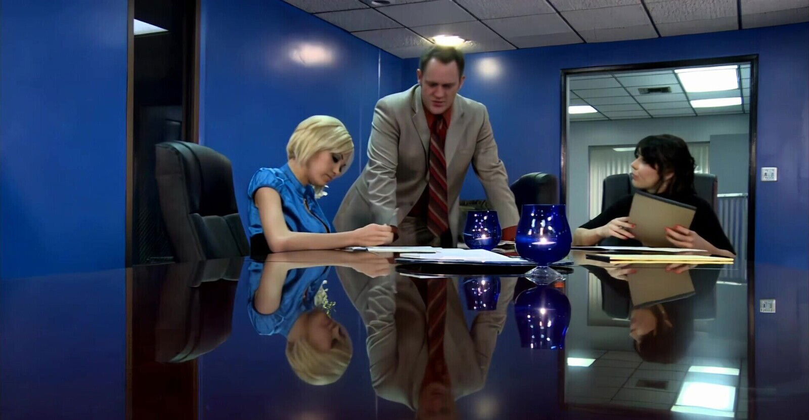 threesome office with Jenny Handrix Beverly Hills