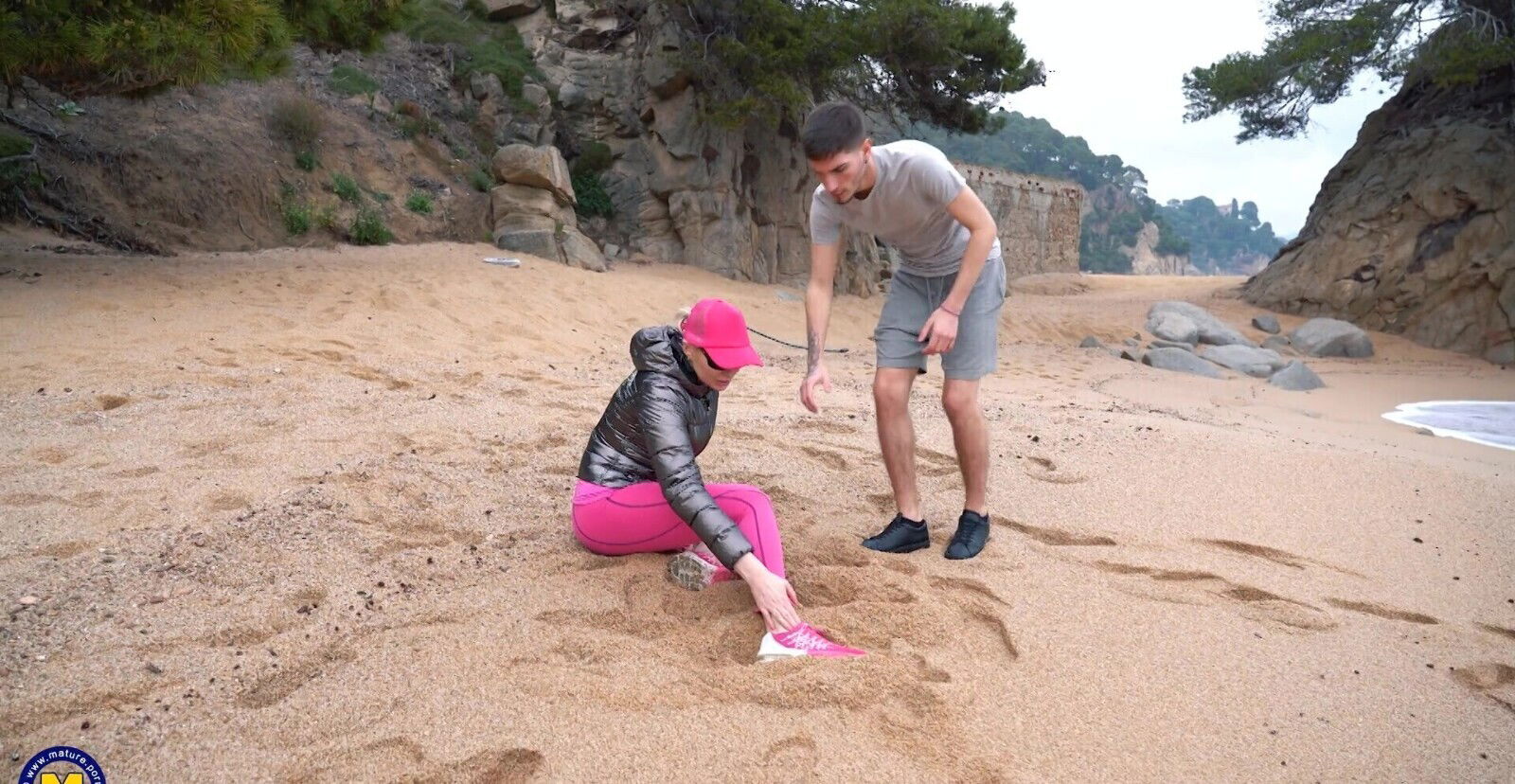 Hardcore fucking beach with Blond