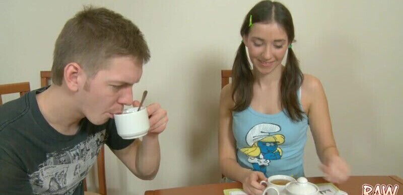 Elena Materly with natural enjoys riding dick cowgirl