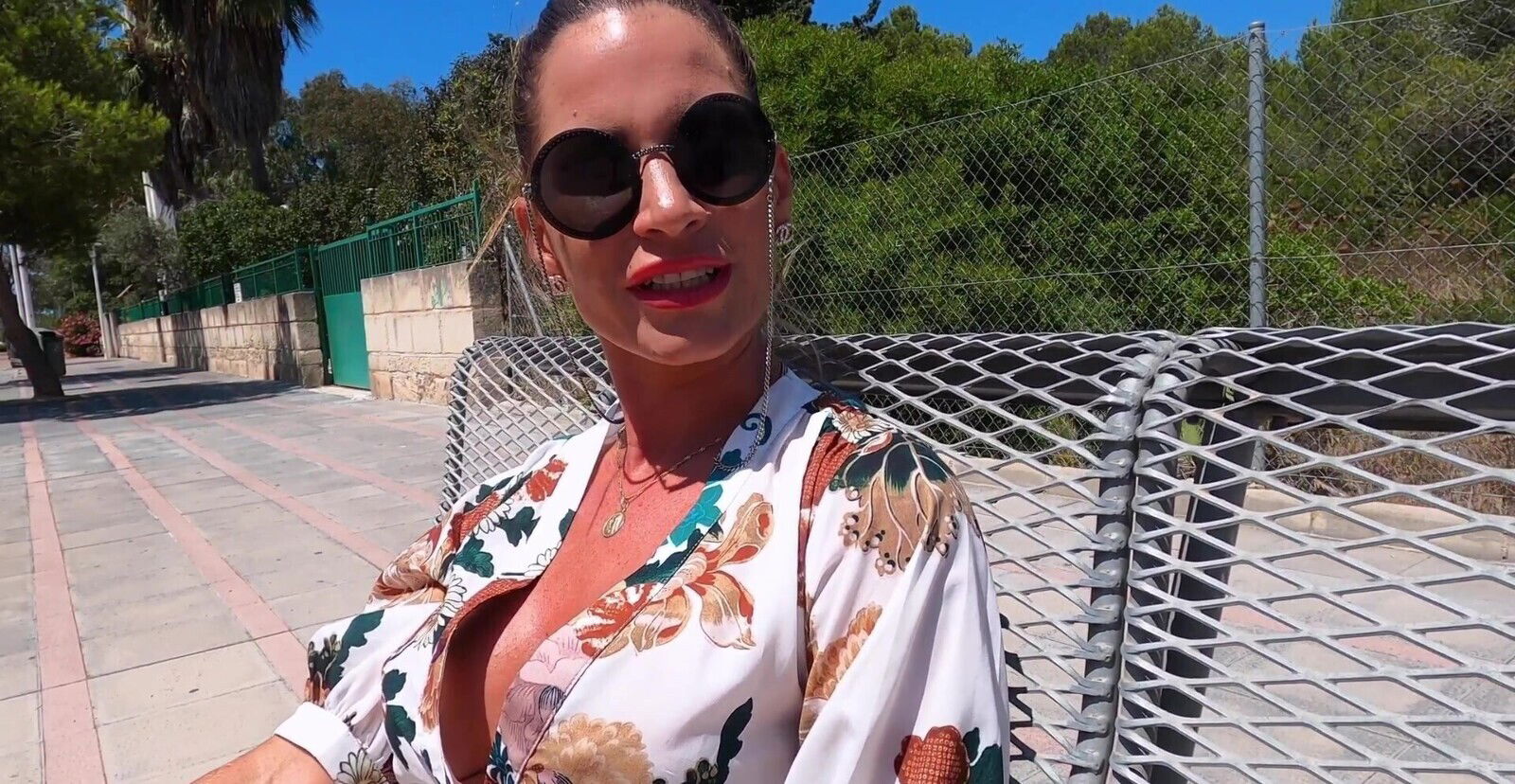 Amazing fucking local forest with balls licking Leidy Leon