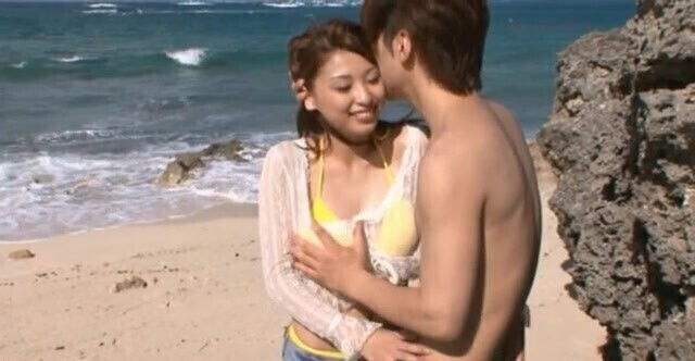 Japanese chick gets fucked outdoors beach Syouko Akiyama