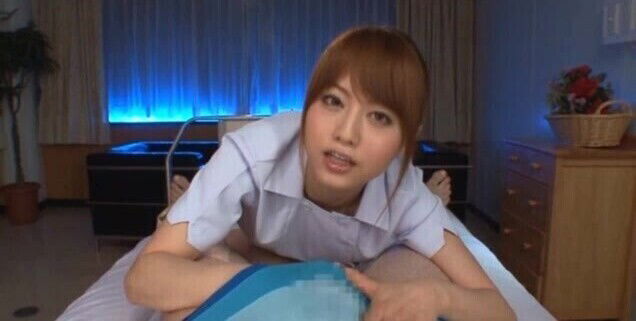 Japanese nurse with natural giving titjob Akiho Yoshizawa