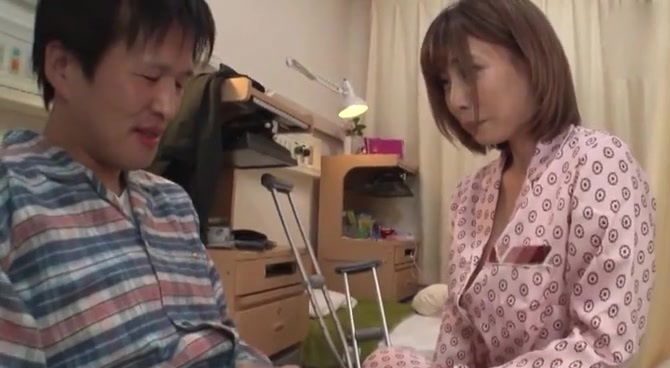 Clothed with Japanese Hasegawa giving blowjob