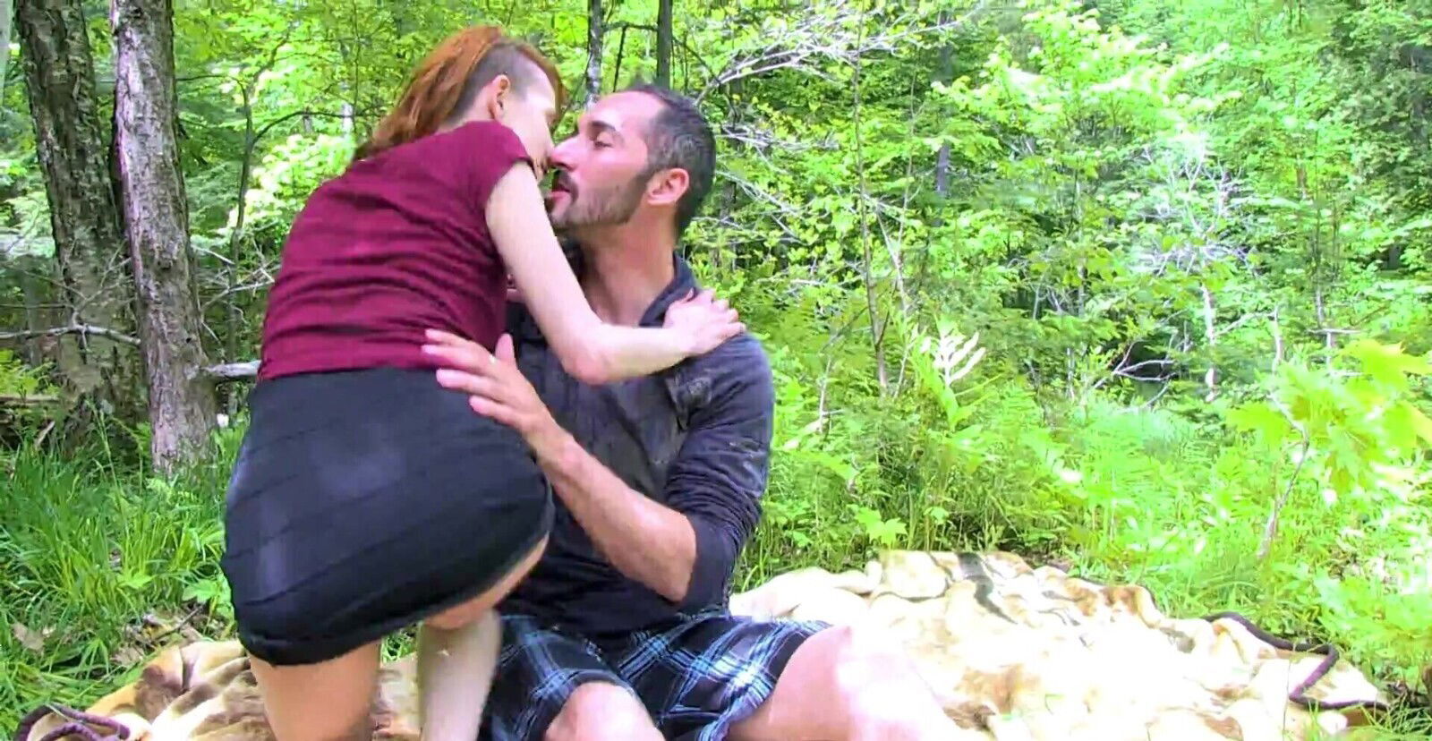 Kinky Lydia Moser talked friend into banging hard outdoors