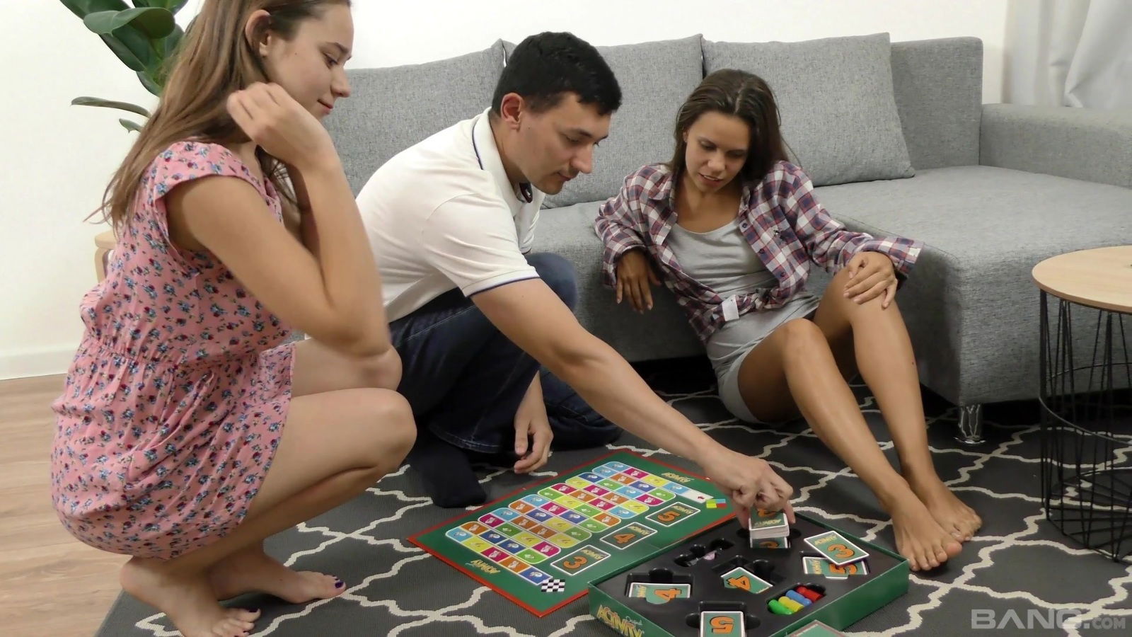 Teen babes Kecy Hill Shine doggy style threesome