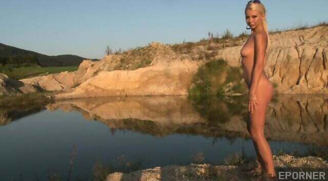Sexy Blonde Naked Lake